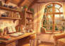 draw background art illustration in anime style for stream vtuber, visual novel